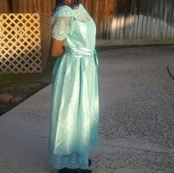 Vintage Dresses Vintage Jcpenny Prom Bridesmaids Aqua Lace Poshmark